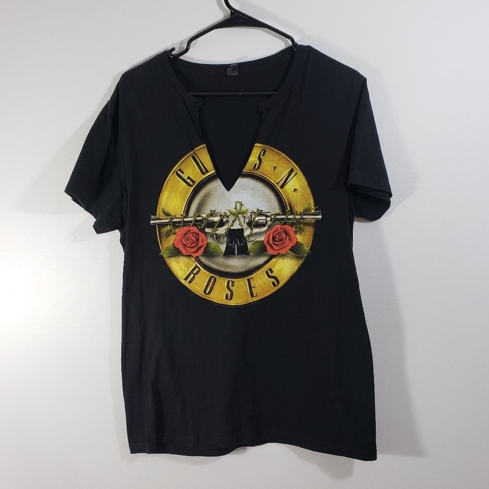 Bay Island Sportswear Guns & Roses Tee Shirt Sz M